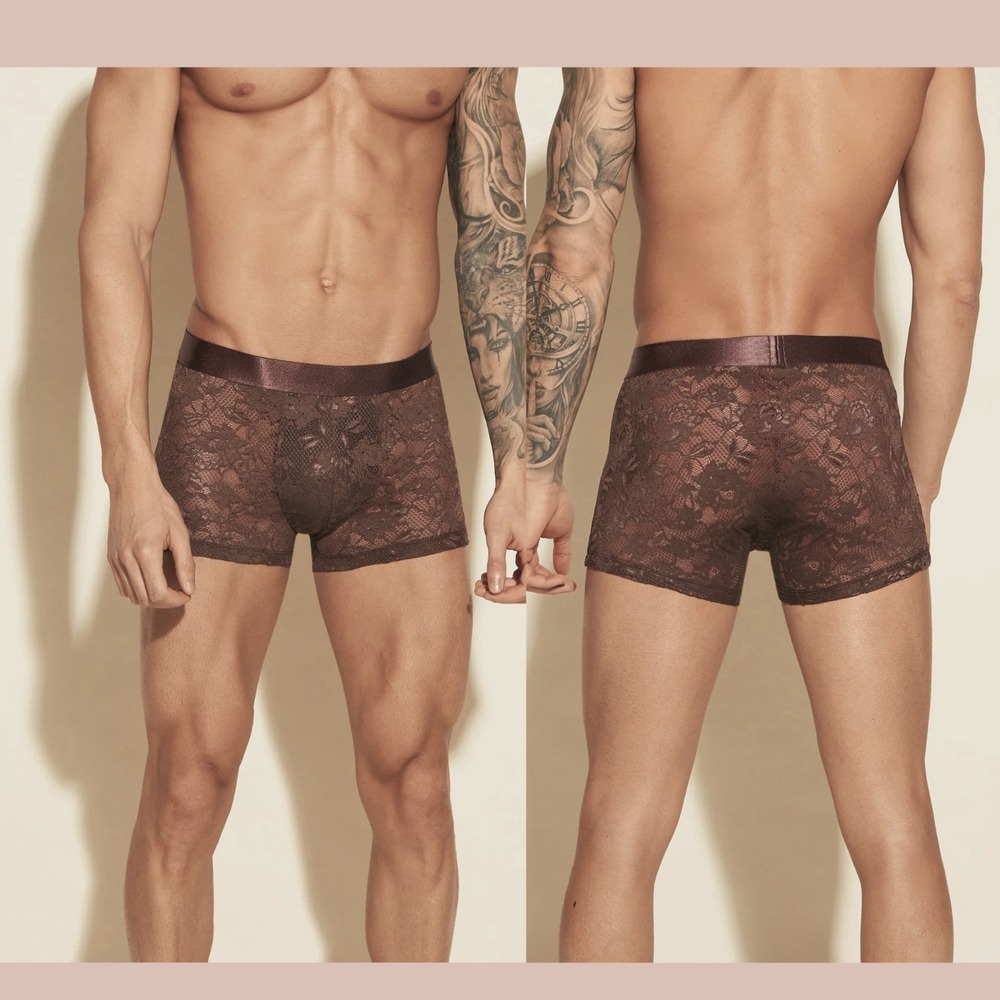 NWT Cosabella [Mens XL ] Lace Never Say Never Lace Classic Trunk Boxer UNO U1939